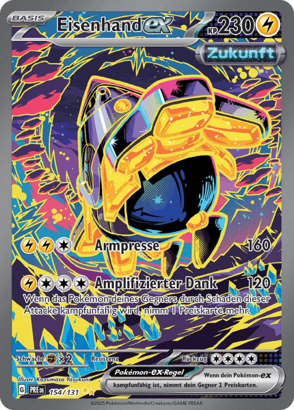 Carte Pokémon Iron Hands 210/187 AR Scarlet & Violet - sv8a Terastar Festival (Paume - de - Fer) – Cartes japonais | JapanResell