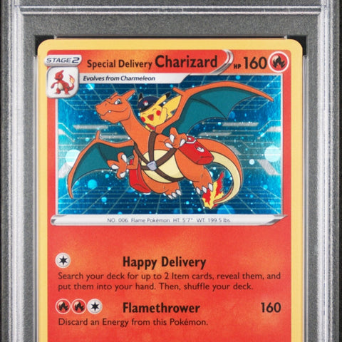 Carte Pokémon PSA 8 NM-MT - 2022 POKEMON SWSH BLACK STAR PROMO #075 SPECIAL DELIVERY CHARIZARD POKEMON CENTER UK HOLO – japonais | JapanResell