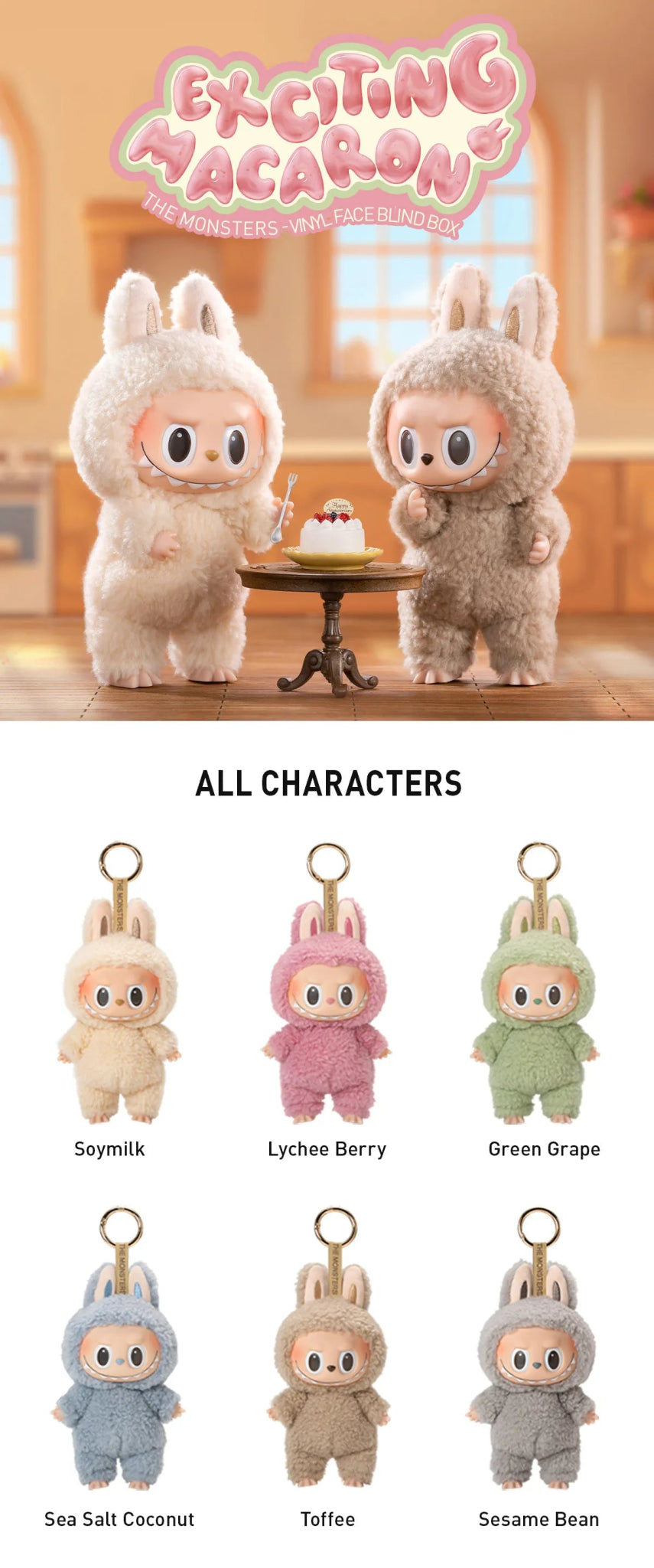 LABUBU THE MONSTERS - Exciting Macaron Vinyl Face Blind Box (1 pièce) – POP MART - JapanResell