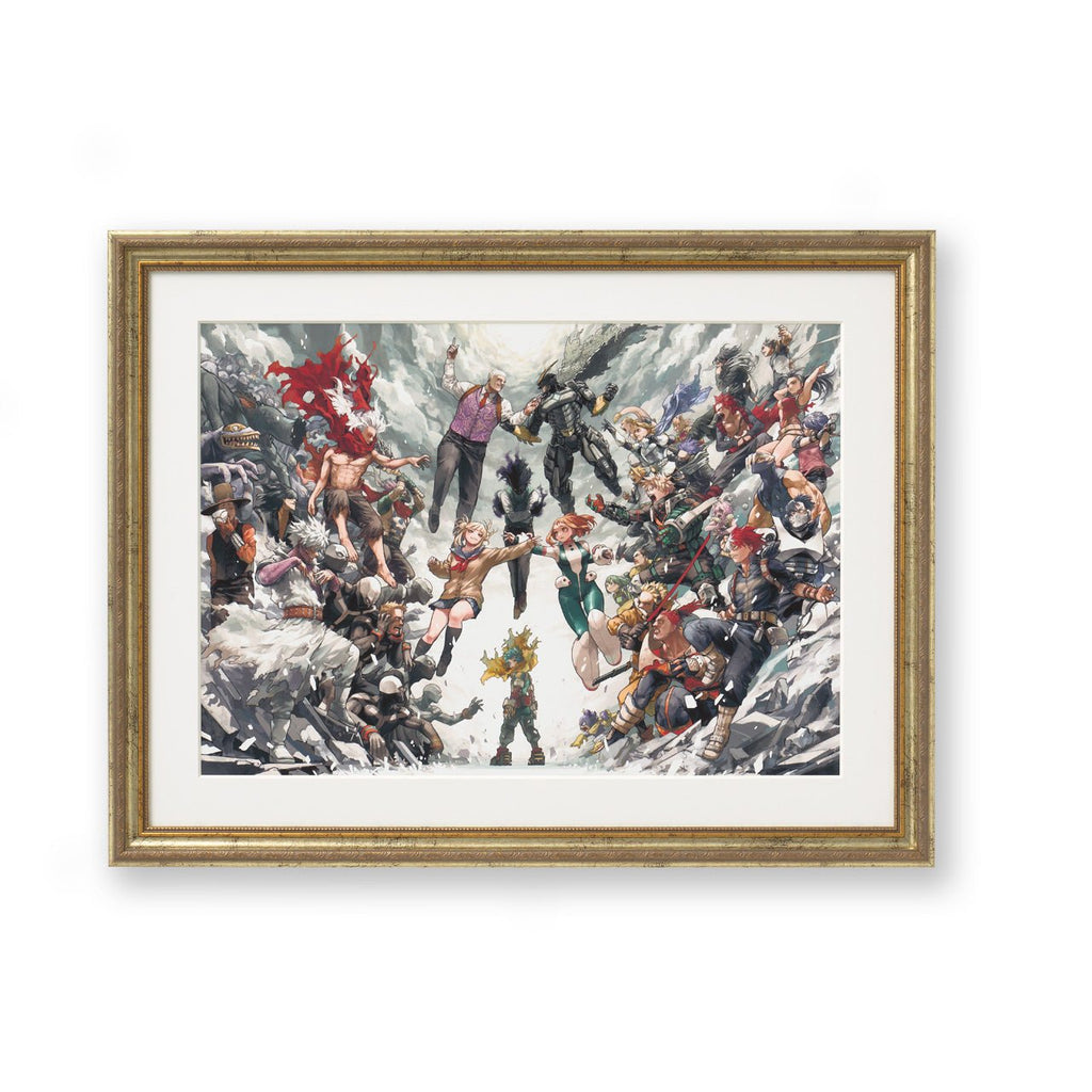 My Hero Academia ART EXHIBITION - Affiche encadrée - "Hero vs. Villain" (Précommande) – Tableau japonais | JapanResell