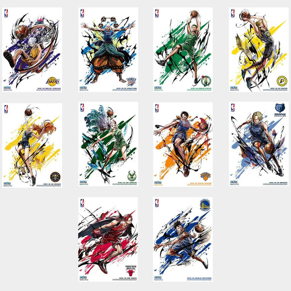 ONE PIECE x NBA - Set de 10 Mini Posters B4 – japonais | JapanResell