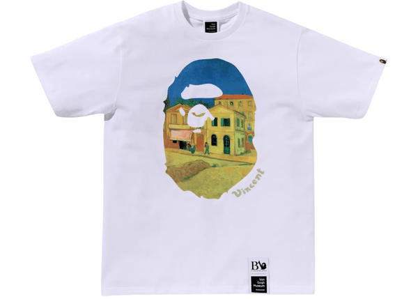T-shirt BAPE x Van Gogh Museum Ape Head Canvas Art III – japonais | JapanResell