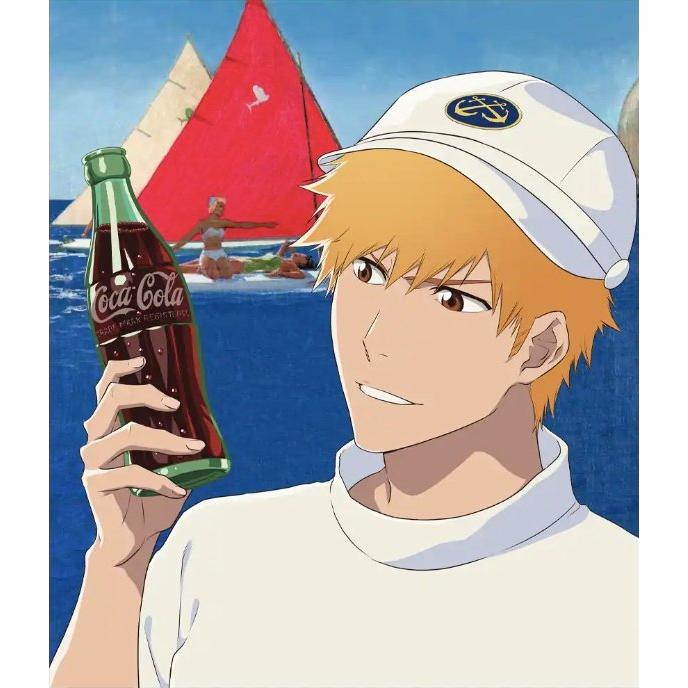 Grande Affiche Bleach Ichigo Kurosaki X Coca - Cola (Retro) - Atmos – Affiche japonais | JapanResell