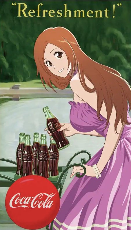 Grande Affiche Bleach Orihime Inoue X Coca - Cola (Retro) - Atmos – Affiche japonais | JapanResell