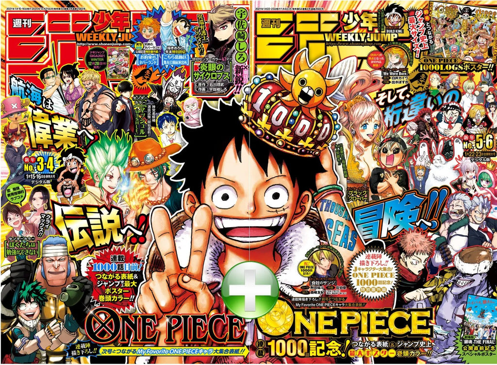 Weekly Shonen Jump 3-4 & 5-6, 2021 (One Piece Chapitre 999 + 1000) - JapanResell